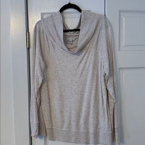 Athleta light beige Cowl Neck Top